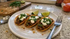 Rindfleisch-Tacos aus übrigem Schmorbraten – in der Pfanne schnell knusprig