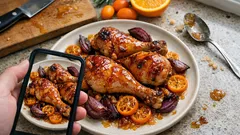 Pouletschenkel aus dem Ofen mit Kumquats – fruchtig-bittere Glasur, ganz einfach