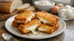 Mozzarella in carrozza: knusprig ausgebacken und innen herrlich schmelzend