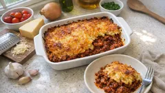 Röstigratin mit Hackfleisch und Gruyère – knusprige Rösti-Decke aus dem Ofen