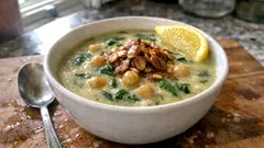 Kichererbsen-Spinat-Suppe mit Gewürzen – schnell gekocht und überraschend fein