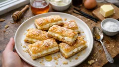 Waldhonigschnitten mit Blätterteig – ein feines Dessert zum Vorbereiten