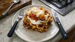 Herzhafte Waffeln mit Kimchi und Vacherin – überraschend einfach und richtig fein