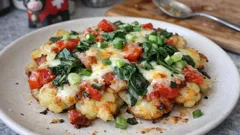 Quetschkartoffel-Pizza aus dem Ofen: so fein werden Kartoffeln vom Vortag